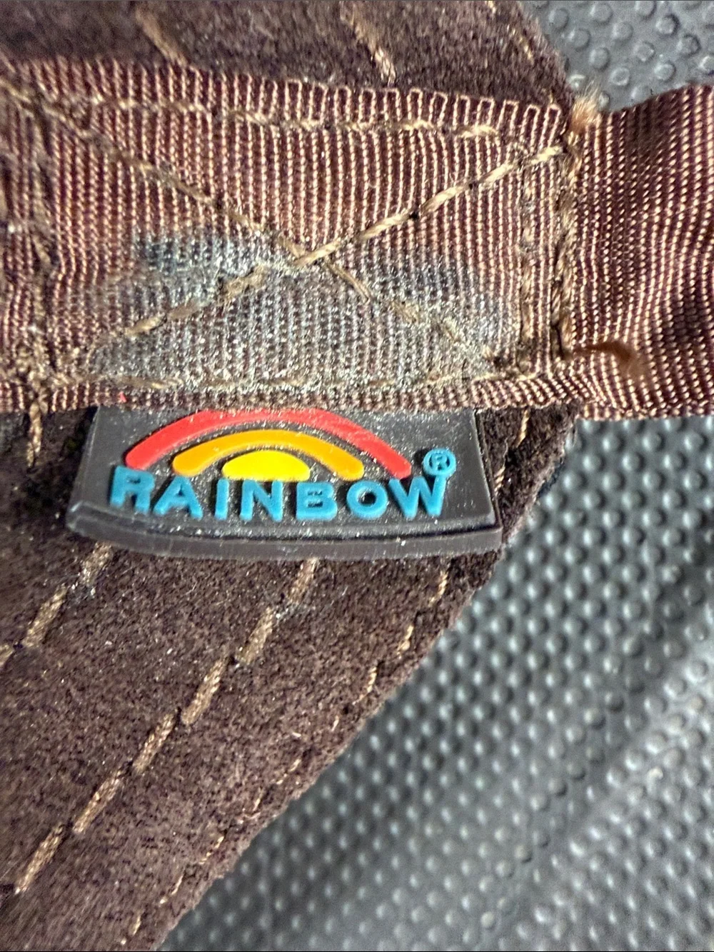 Rainbow Mens Brown Strap Flip Flops size 8